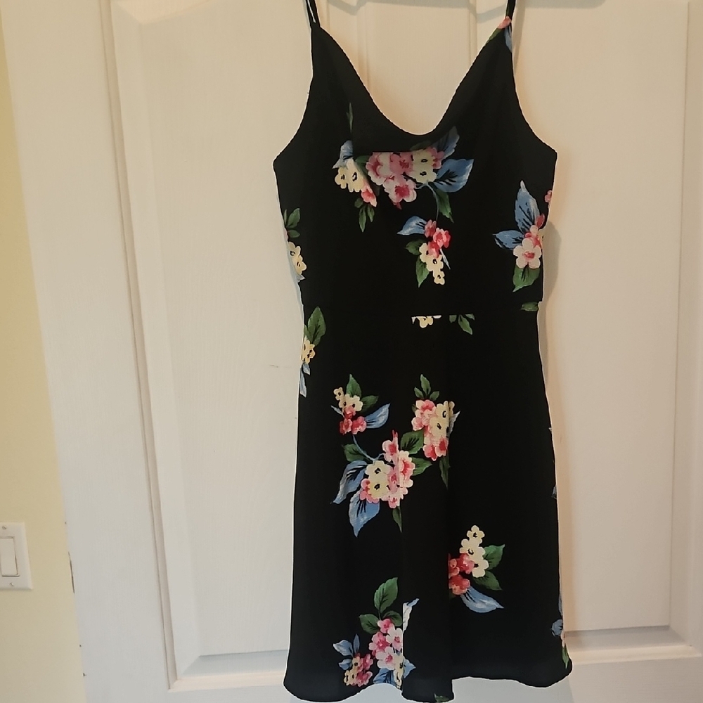 Floral Black Dress